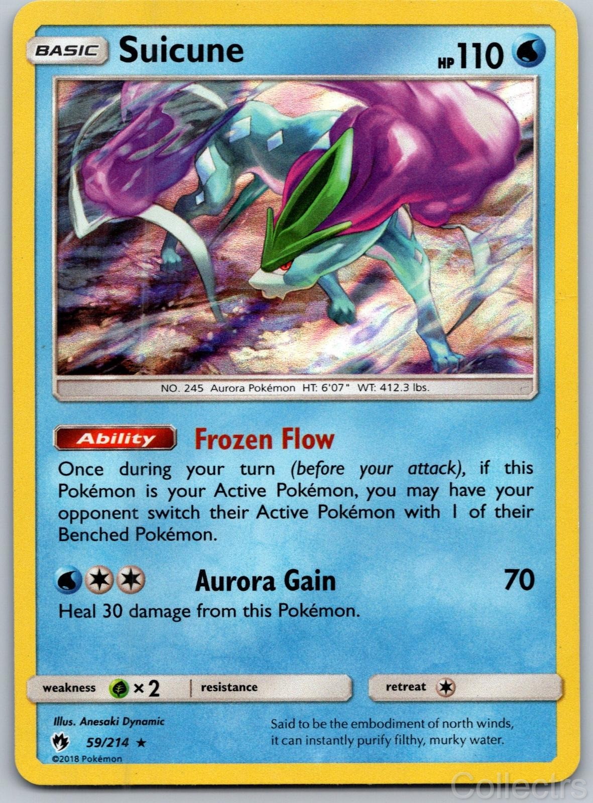 SUICUNE 59/214 HOLO LOST THUNDER NM/M