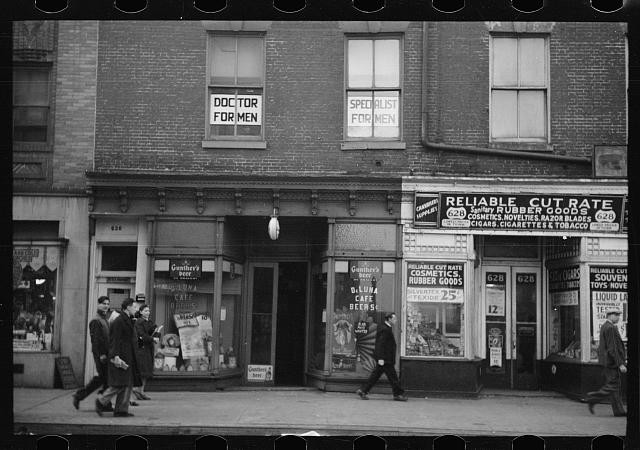 Photo:Baltimore Maryland 1939 E Baltimore St cafe store storefronts