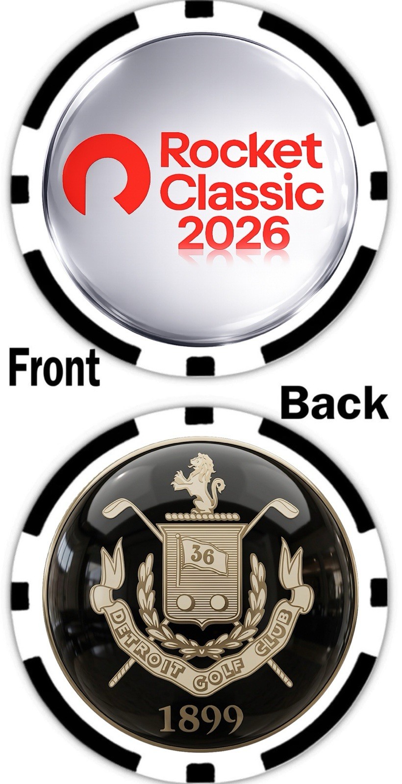 2026 Rocket Classic - DETROIT GOLF CLUB - COMMEMORATIVE POKER CHIP 2026 Rocket Classic - DETROIT GOLF CLUB - COMMEMORATIVE POKER CHIP