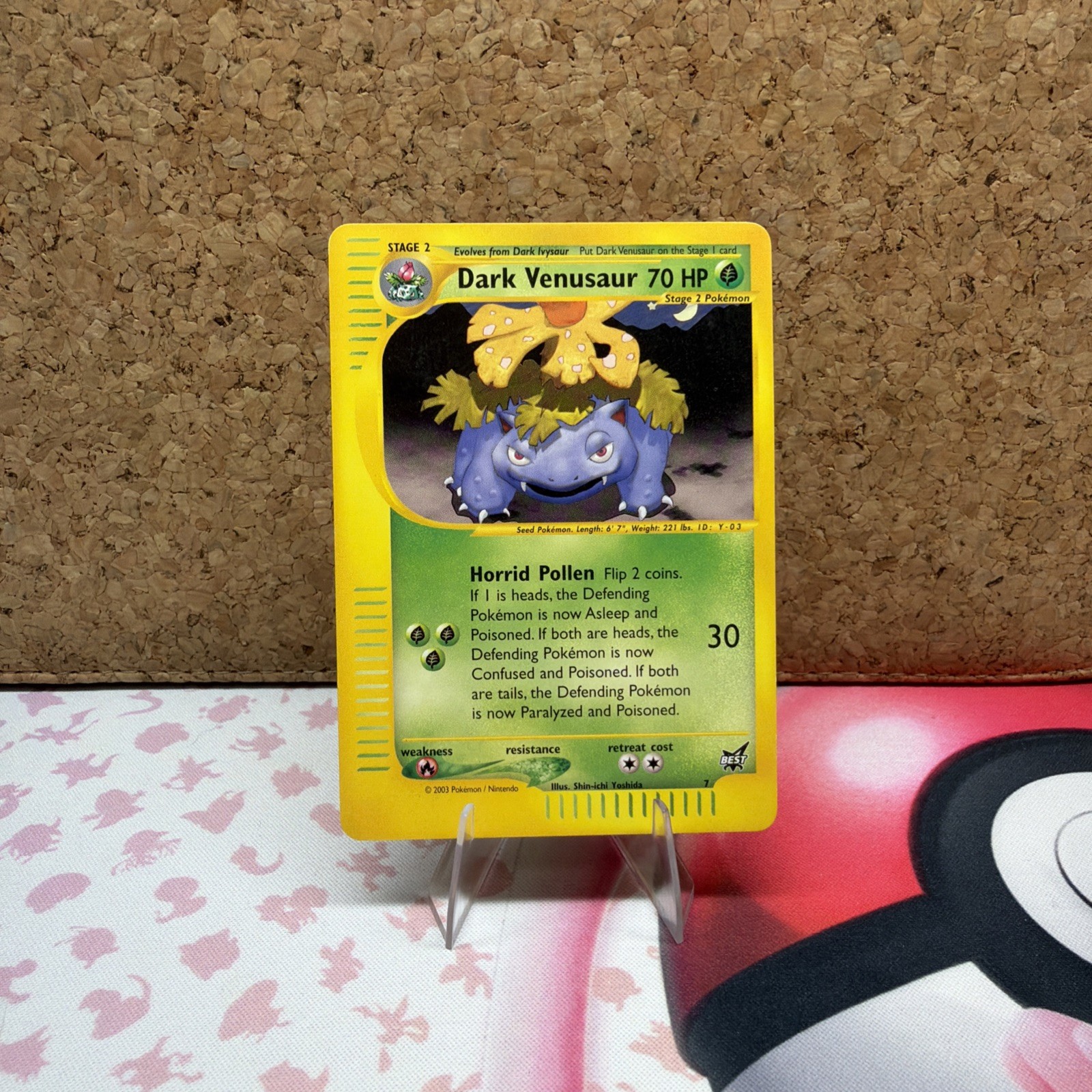 Dark Venusaur #7 Winner Stamped NM - 2003 WOTC Best Of Game Promo Pokemon TCG Dark Venusaur #7 Winner Stamped NM - 2003 WOTC Best Of Game Promo Pokemon TCG