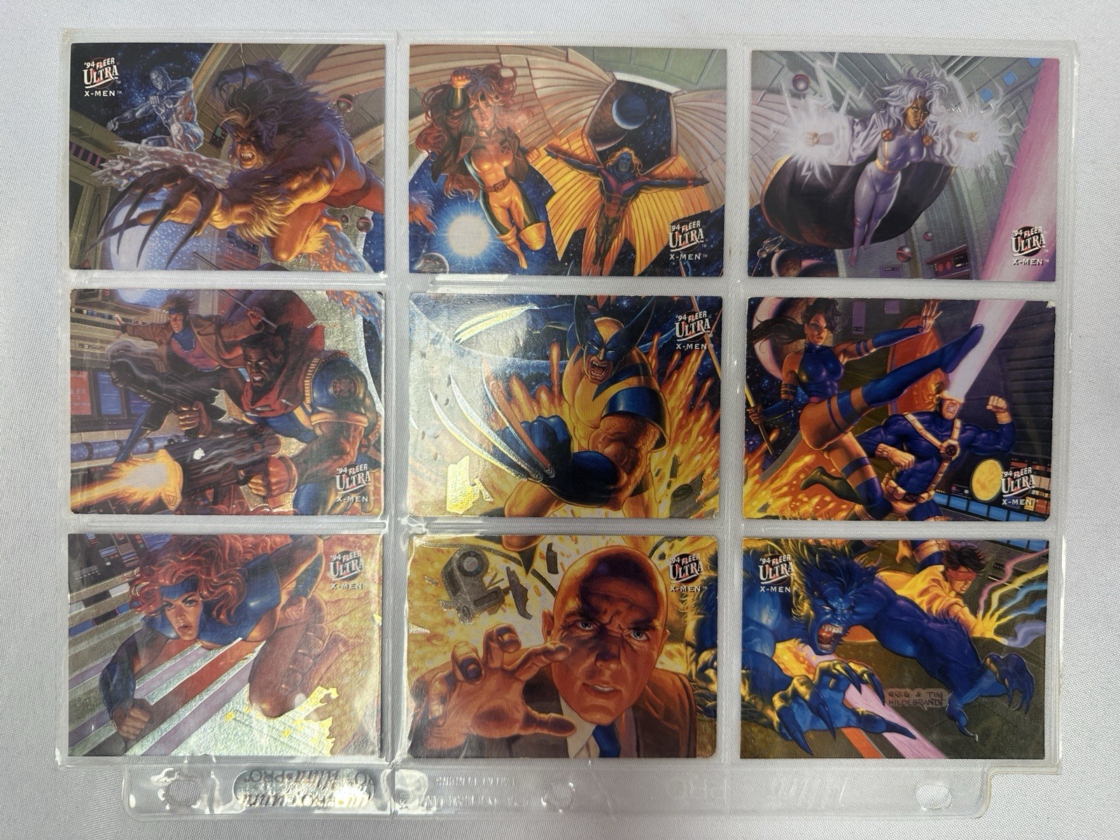1994 Fleer Ultra X-Men TEAM PORTRAIT Complete 9 Card Insert Set 1-9 1994 Fleer Ultra X-Men TEAM PORTRAIT Complete 9 Card Insert Set 1-9