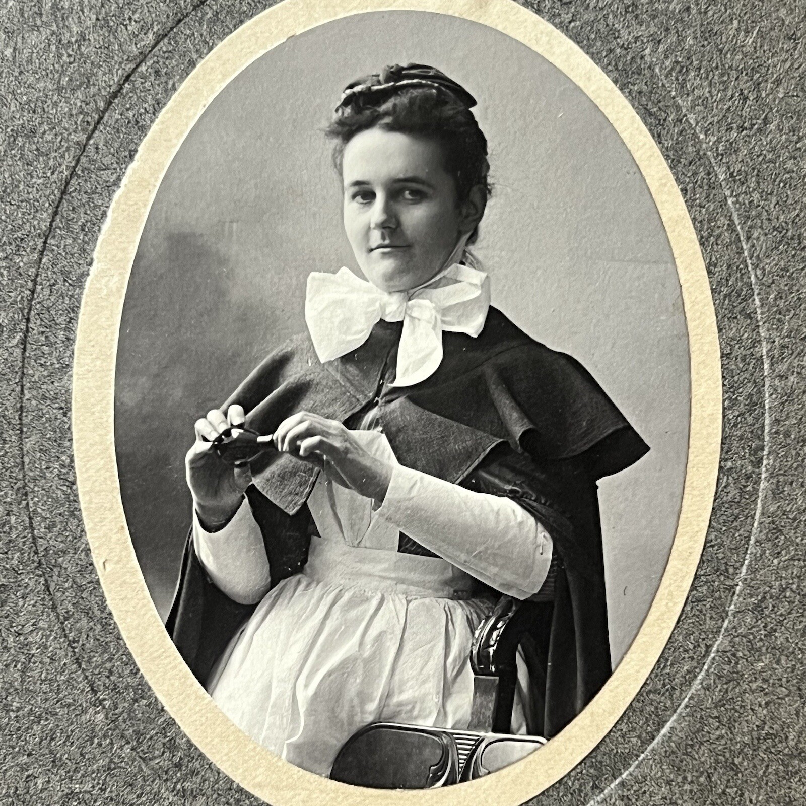 Antique Cabinet Card Photograph Beautiful Woman Occupational Nurse Rochester NY Antique Cabinet Card Photograph Beautiful Woman Occupational Nurse Rochester NY