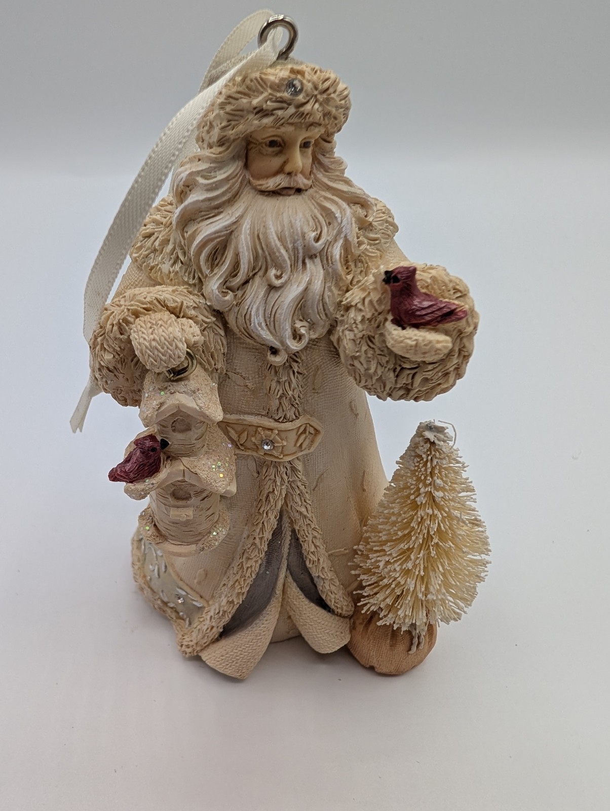 Collectible Enesco Ornament Foundations Woodland Santa Bird House Hanging Collectible Enesco Ornament Foundations Woodland Santa Bird House Hanging