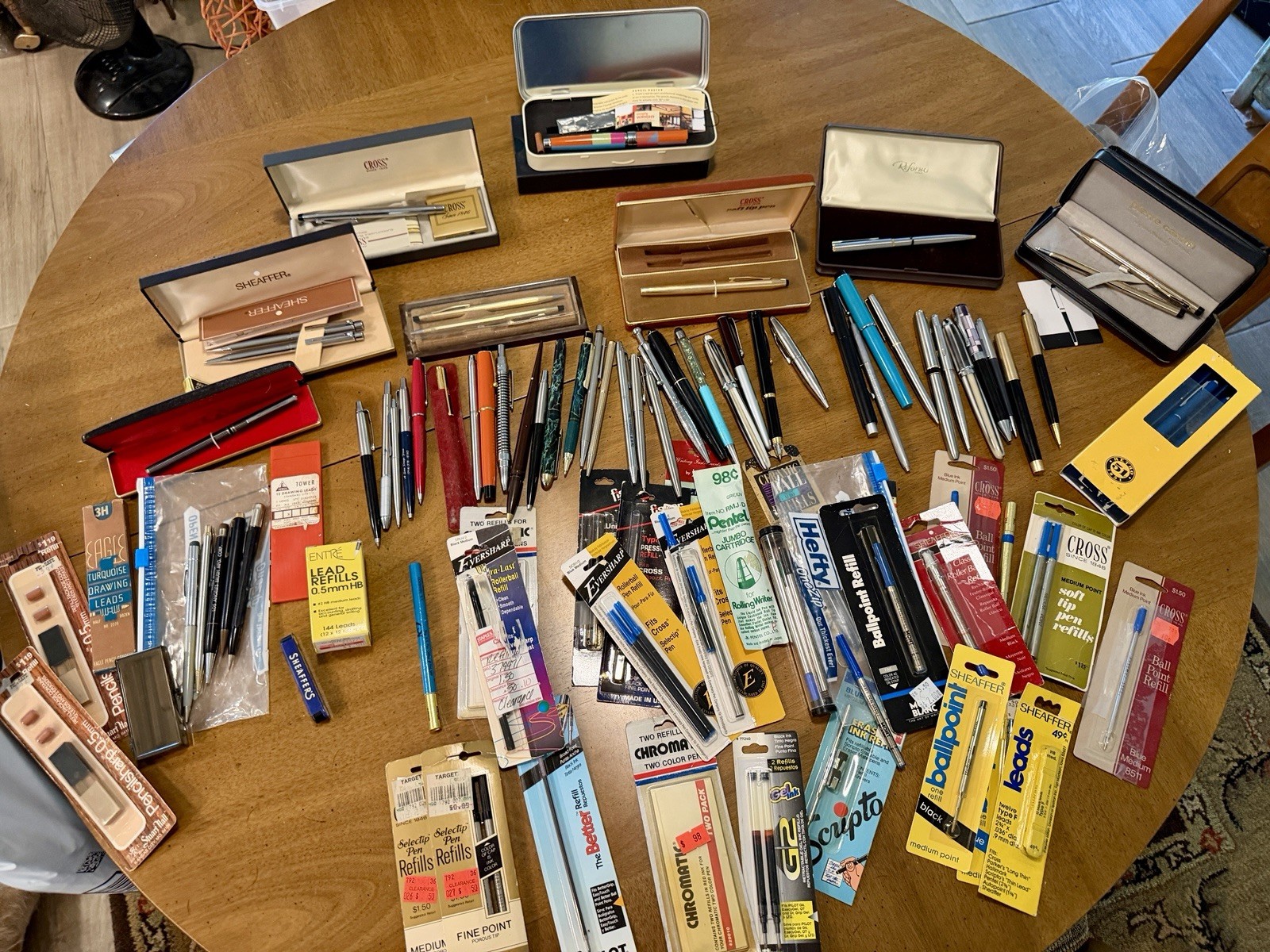 Lot Of 50+ Vtg INK PENS & MECH PENCILS Sheaffer Parker Eversharp Cross & More Lot Of 50+ Vtg INK PENS & MECH PENCILS Sheaffer Parker Eversharp Cross & More