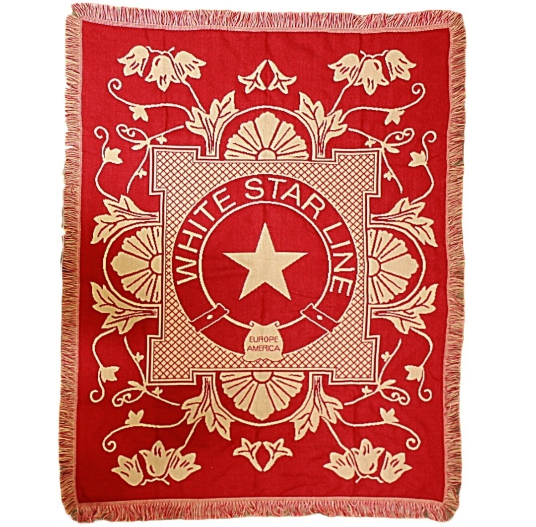 White Star Line Titanic Authentic Replica Third Class Throw Blanket New White Star Line Titanic Authentic Replica Third Class Throw Blanket New