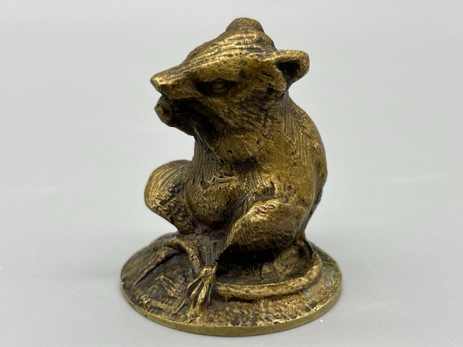 VTG Detailed Bronze 2” Rat Marked NN VTG Detailed Bronze 2” Rat Marked NN