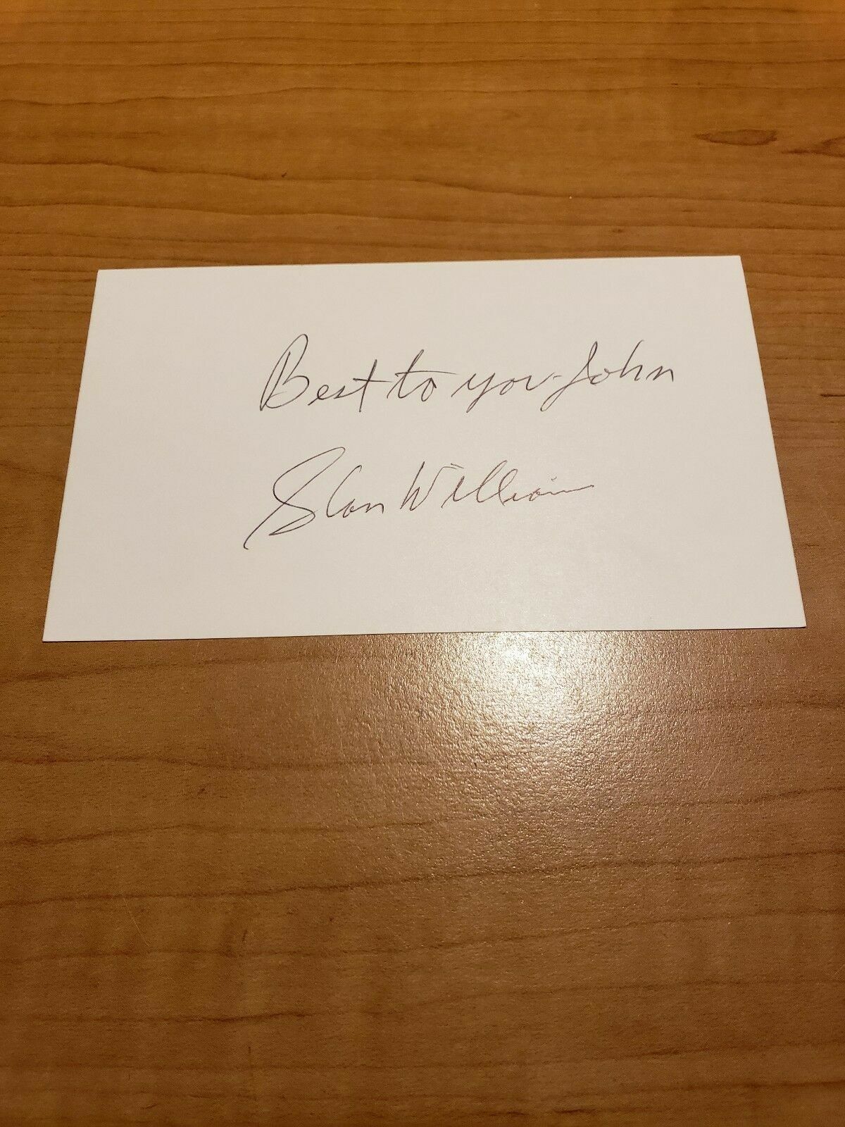STAN WILLIAMS - FOOTBALL - AUTOGRAPH SIGNED - INDEX CARD -AUTHENTIC - A4620