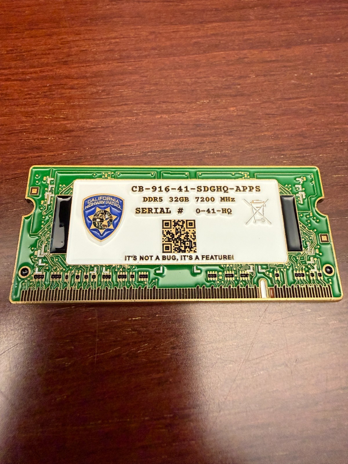 California Highway Patrol Software Development Group RAM Challenge Coin California Highway Patrol Software Development Group RAM Challenge Coin