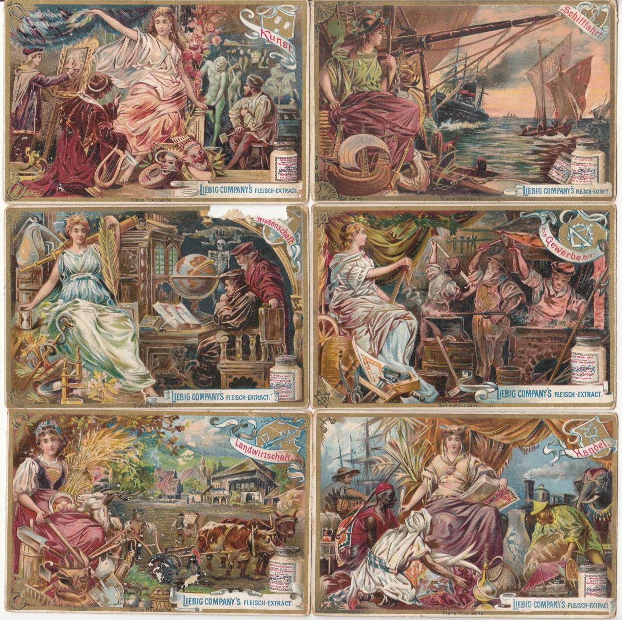 Liebig Pictures Series A 335 Allegories 1892 Liebig Pictures Series A 335 Allegories 1892