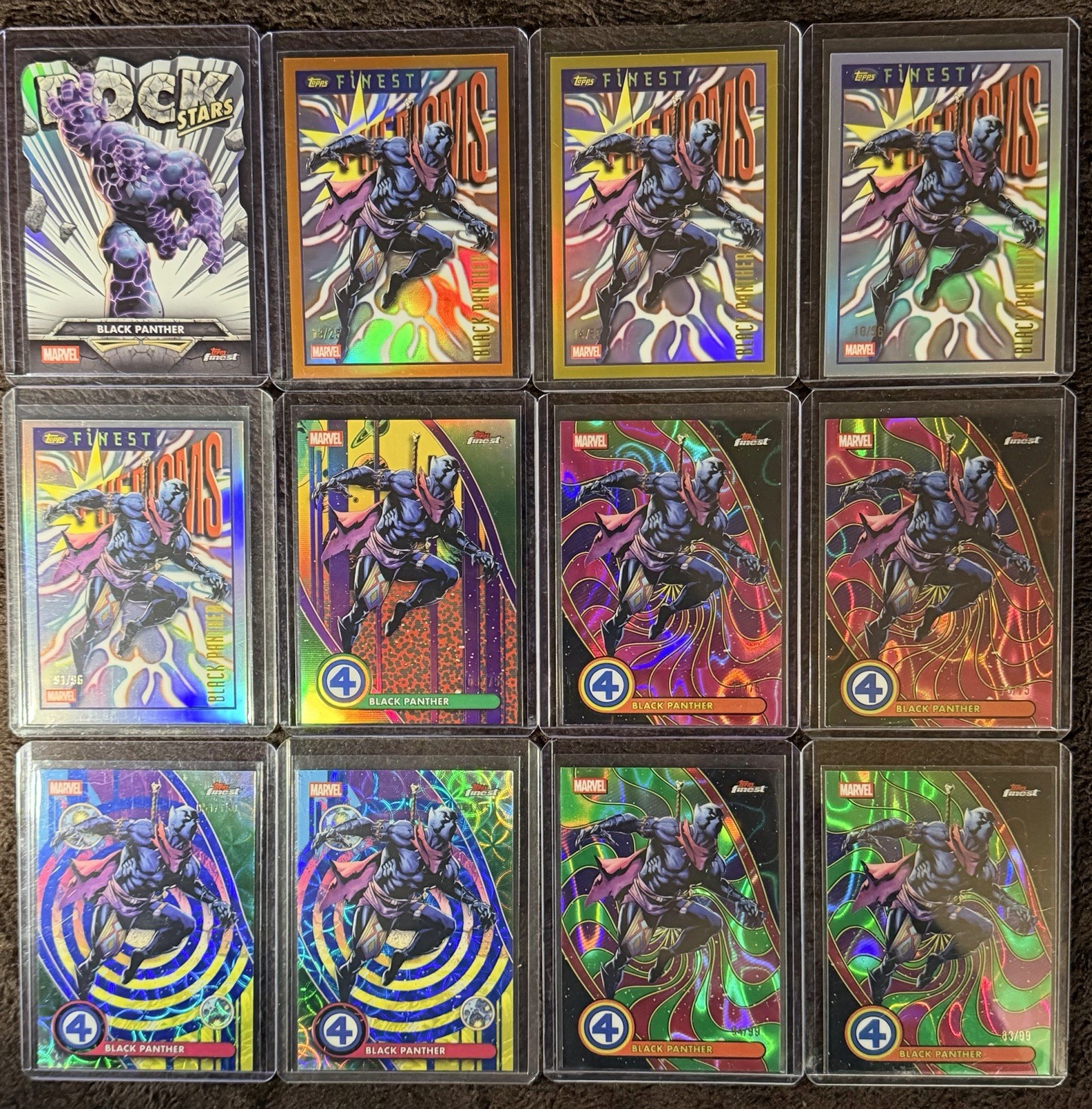 2026 Topps Finest Fantastic Four 12 Card Black Panther Lot 2026 Topps Finest Fantastic Four 12 Card Black Panther Lot
