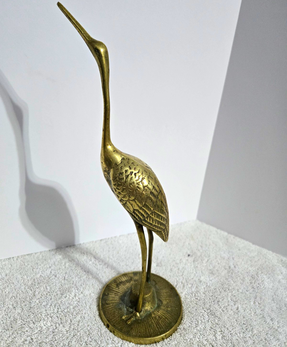 Brass Seiden Crane Figurine