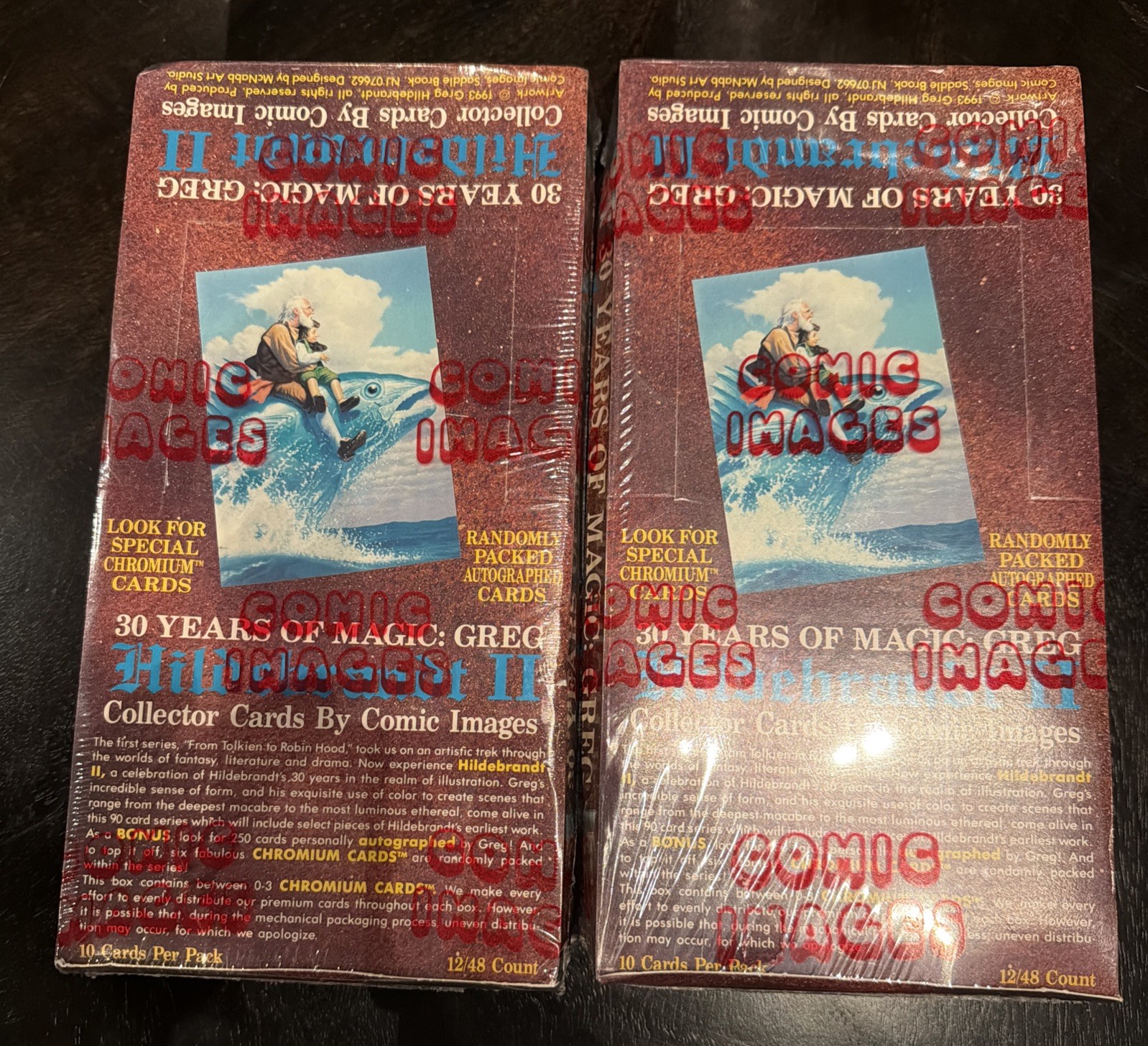 (2) 1993 Greg Hildebrandt Collector Cards Factory Sealed Box Comic Images 2x Lot (2) 1993 Greg Hildebrandt Collector Cards Factory Sealed Box Comic Images 2x Lot