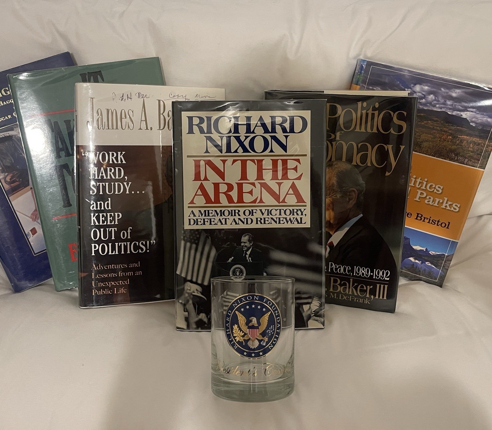 Autographed First Editions: Dick Nixon, Dutch Reagan, James Baker Political Lot 