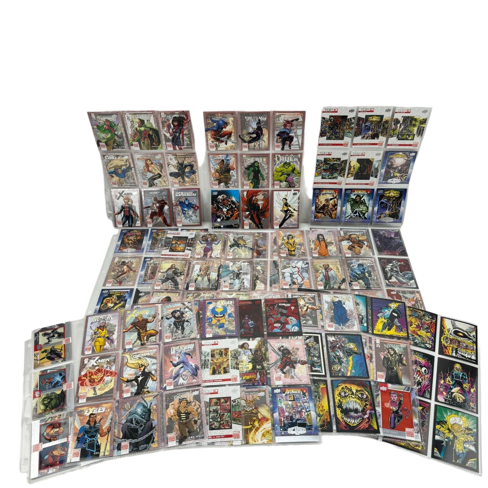Lot of 130 Marvel TCG Trading Cards Upper Deck (Annual 18-19, Ghost Rider, Etc.)
