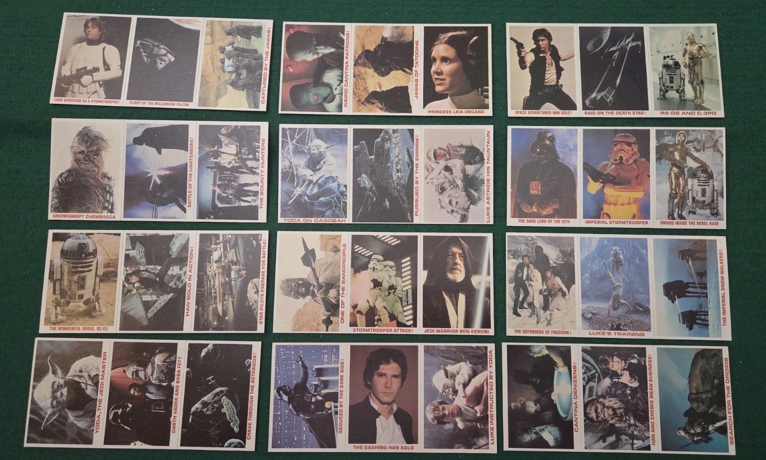 1980 Star Wars Burger King Coke Trading Card Uncut Complete Set of Panels Vader 1980 Star Wars Burger King Coke Trading Card Uncut Complete Set of Panels Vader