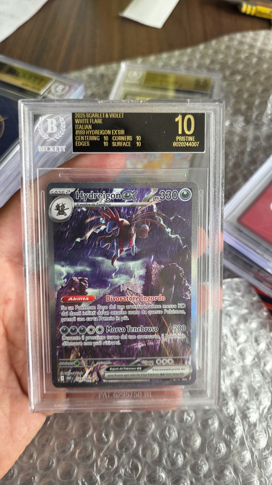 Hydreigon ex 169/086 SIR Scarlet & Violet White Flare Ita BGS 10 Black Label Hydreigon ex 169/086 SIR Scarlet & Violet White Flare Ita BGS 10 Black Label