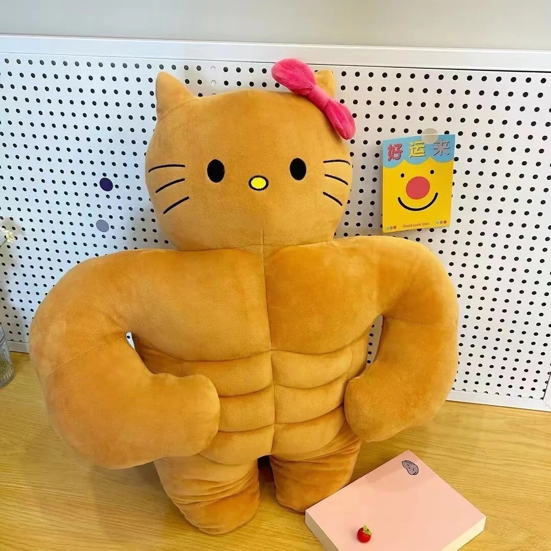 Buff hello kitty | Sanrio Kawaii Muscle Plush 30CM Buff hello kitty | Sanrio Kawaii Muscle Plush 30CM