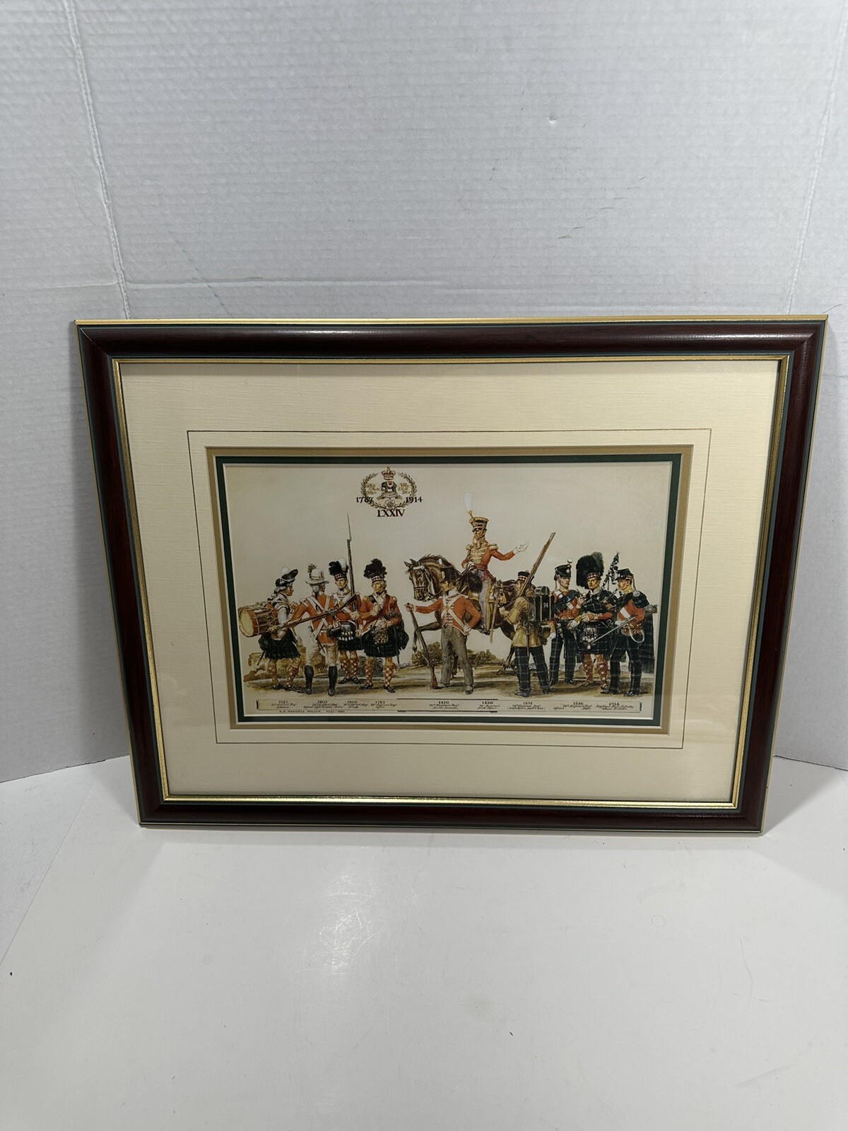 Uniforms of the 74th Highland Regiment by Haswell Miller Art Framed In Canada Uniforms of the 74th Highland Regiment by Haswell Miller Art Framed In Canada