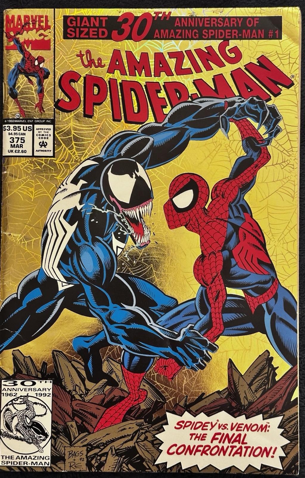 Marvel Comics Group Giant Sized 30th Anniversary The Amazing Spider Man #375 NM Marvel Comics Group Giant Sized 30th Anniversary The Amazing Spider Man #375 NM