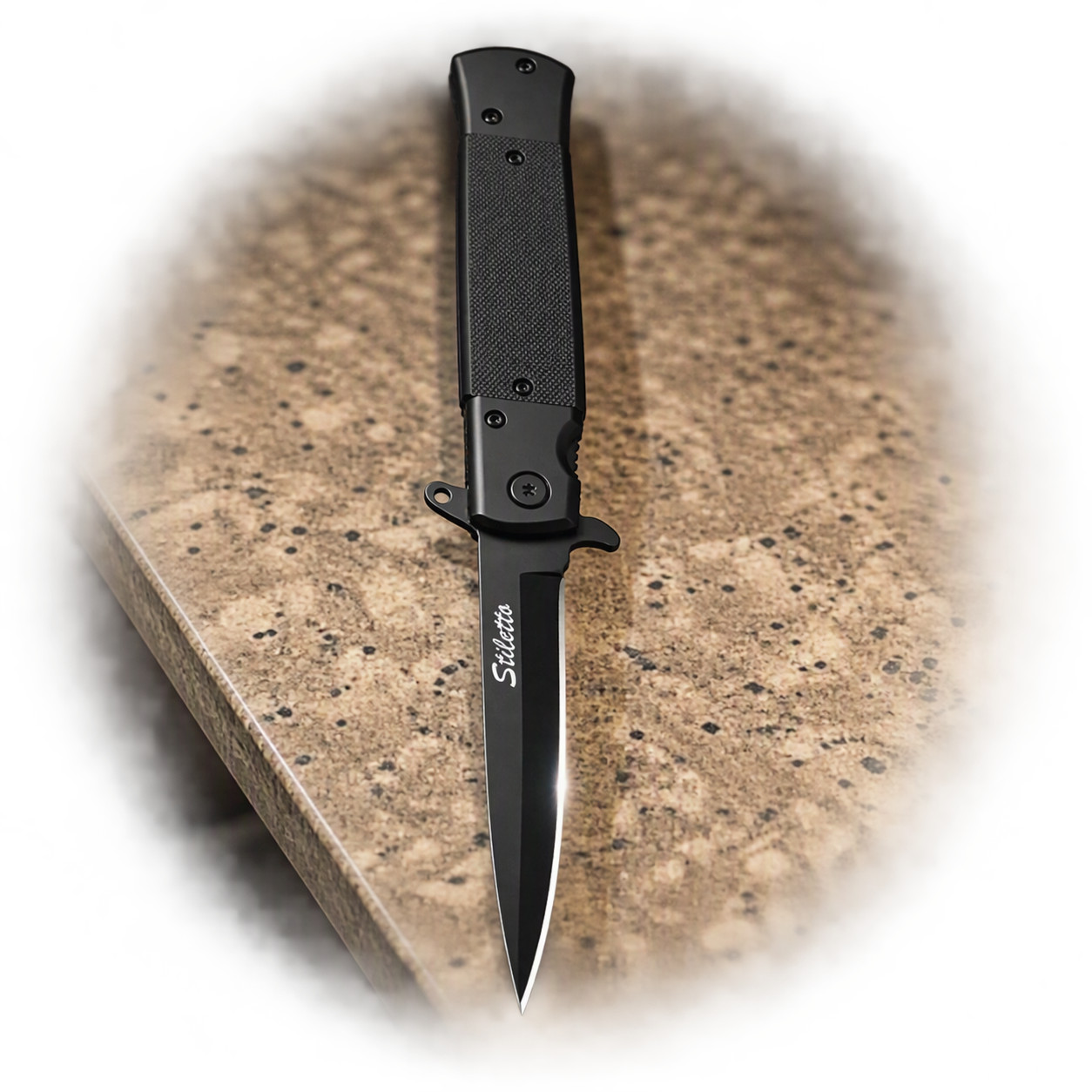 Classic Italian-Siletto Style, Switch/Spring Assist Blade, EDC Survival Tool