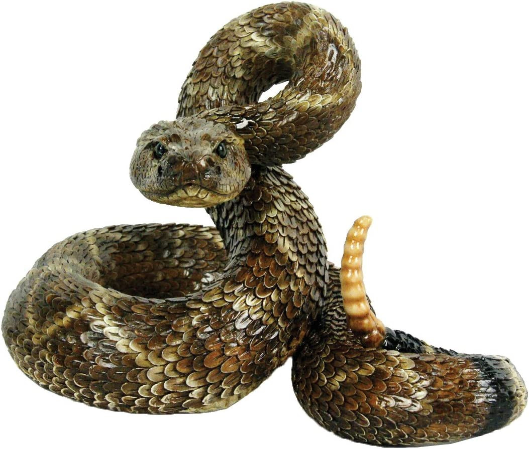 Western Diamondback Rattlesnake Outdoor Snake Figurine Large Gardens or Prank Western Diamondback Rattlesnake Outdoor Snake Figurine Large Gardens or Prank