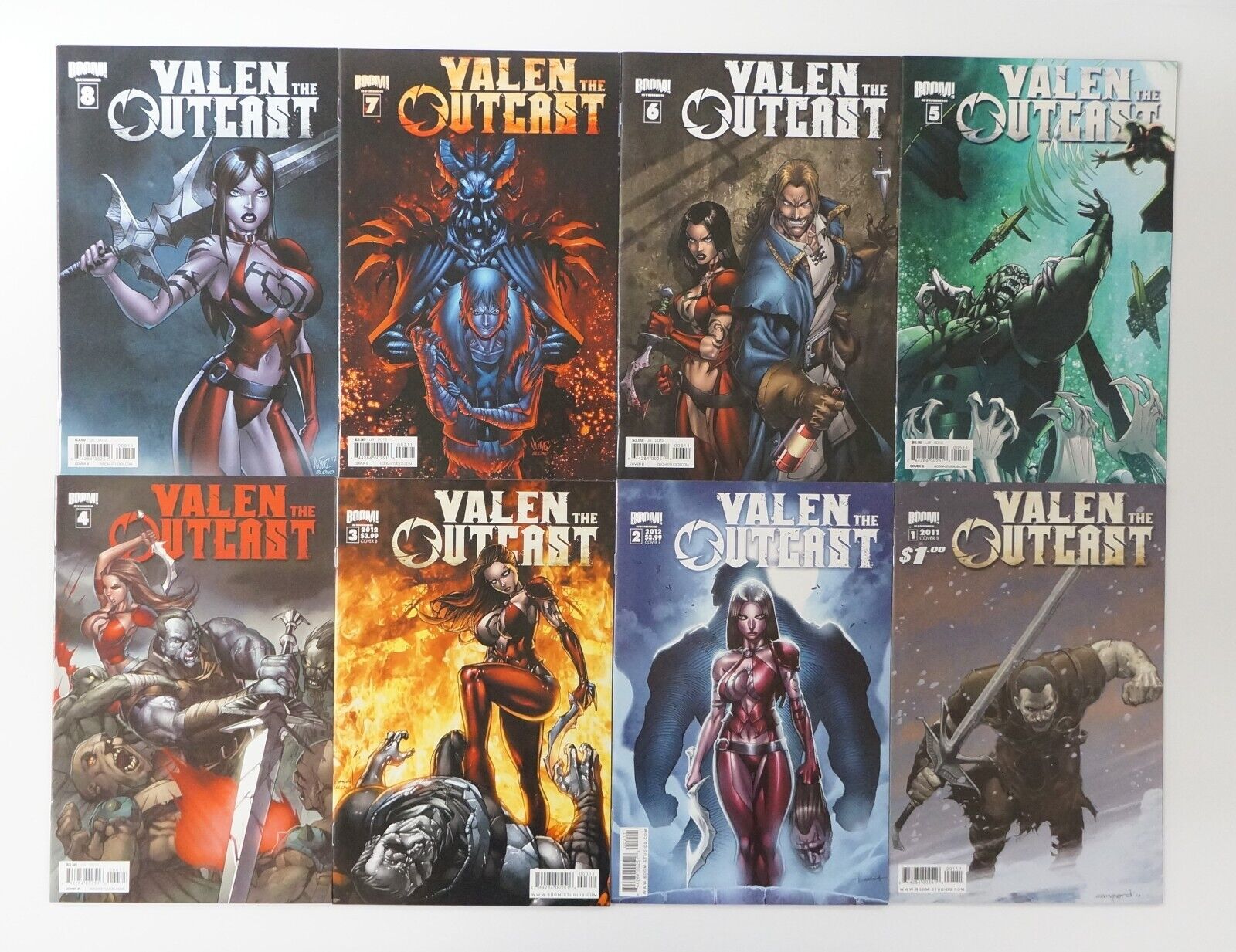 Valen the Outcast #1-8 VF/NM complete series - barbarian set - Boom - all B set