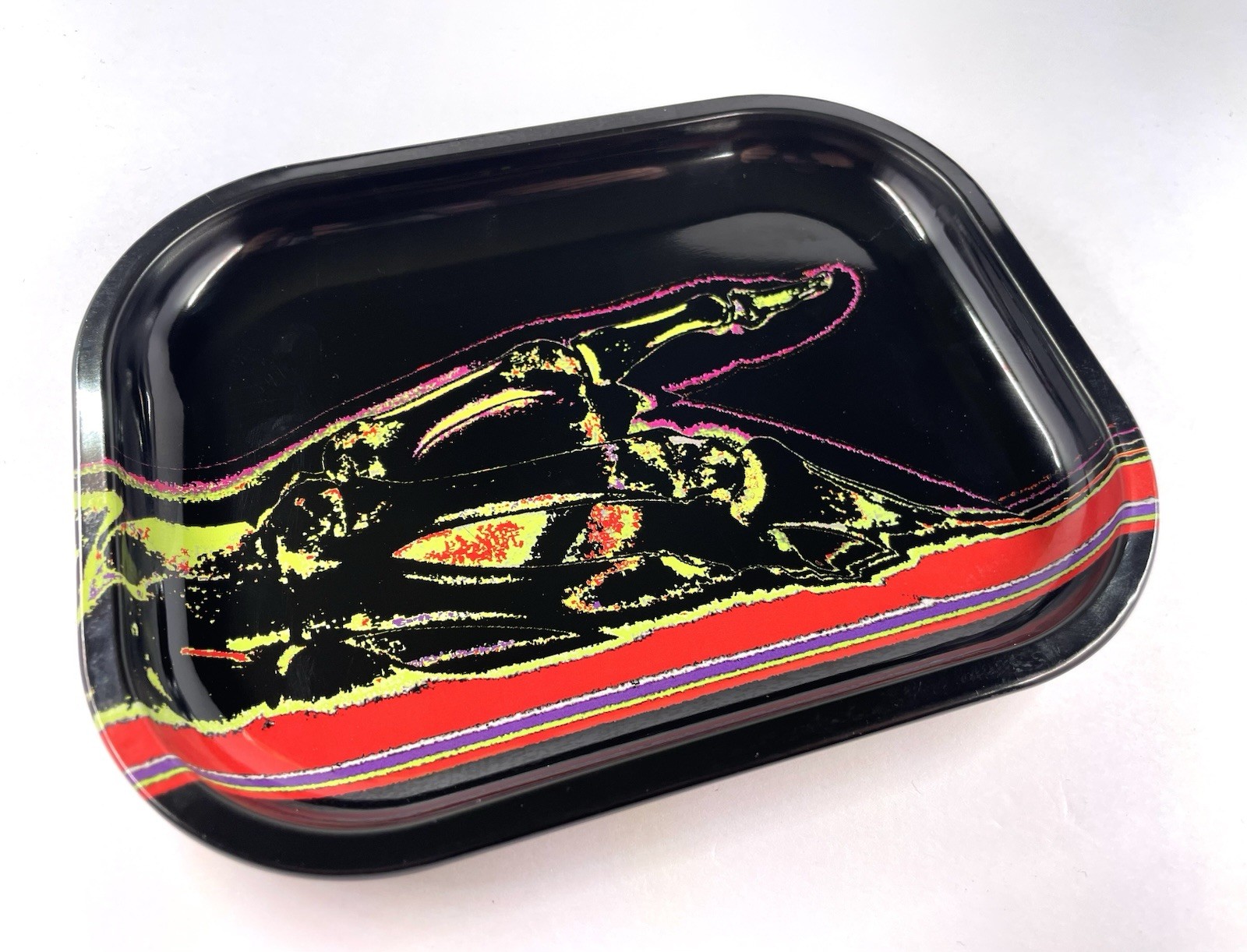 Qty. 50 Neon Hand Metal Rolling Tray 5.5 Qty. 50 Neon Hand Metal Rolling Tray 5.5