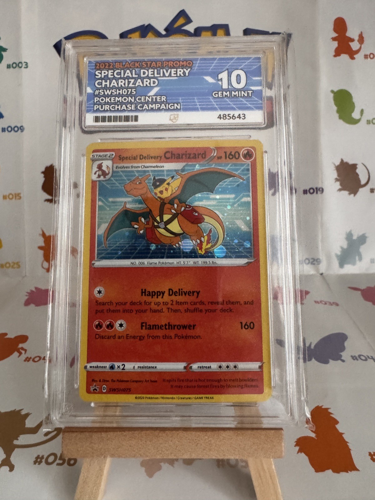 Pokémon TCG Special Delivery Charizard Pokémon Centre SWSH075 ACE 10 LOW POP Pokémon TCG Special Delivery Charizard Pokémon Centre SWSH075 ACE 10 LOW POP