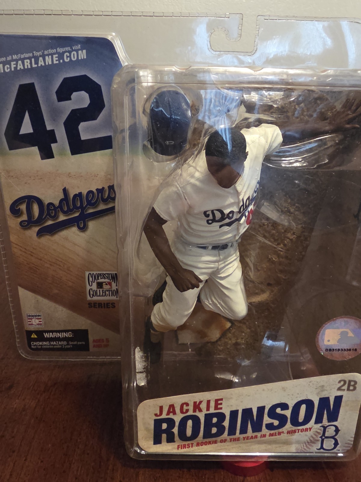 Jackie Robinson McFarlane Toys Cooperstown Series 3 figure.  Brooklyn Dodgers.