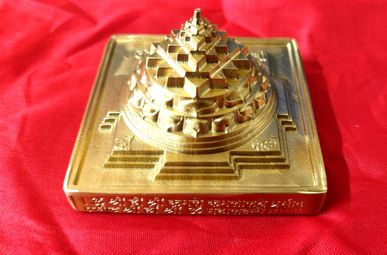 Meru Shri Yantra For Vastu Correction Accurate Design Asthadhatu Metal Energized