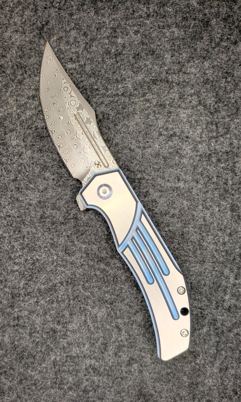 Kansept Orion - Titanium / Damascus Blade - 167/400 Kansept Orion - Titanium / Damascus Blade - 167/400