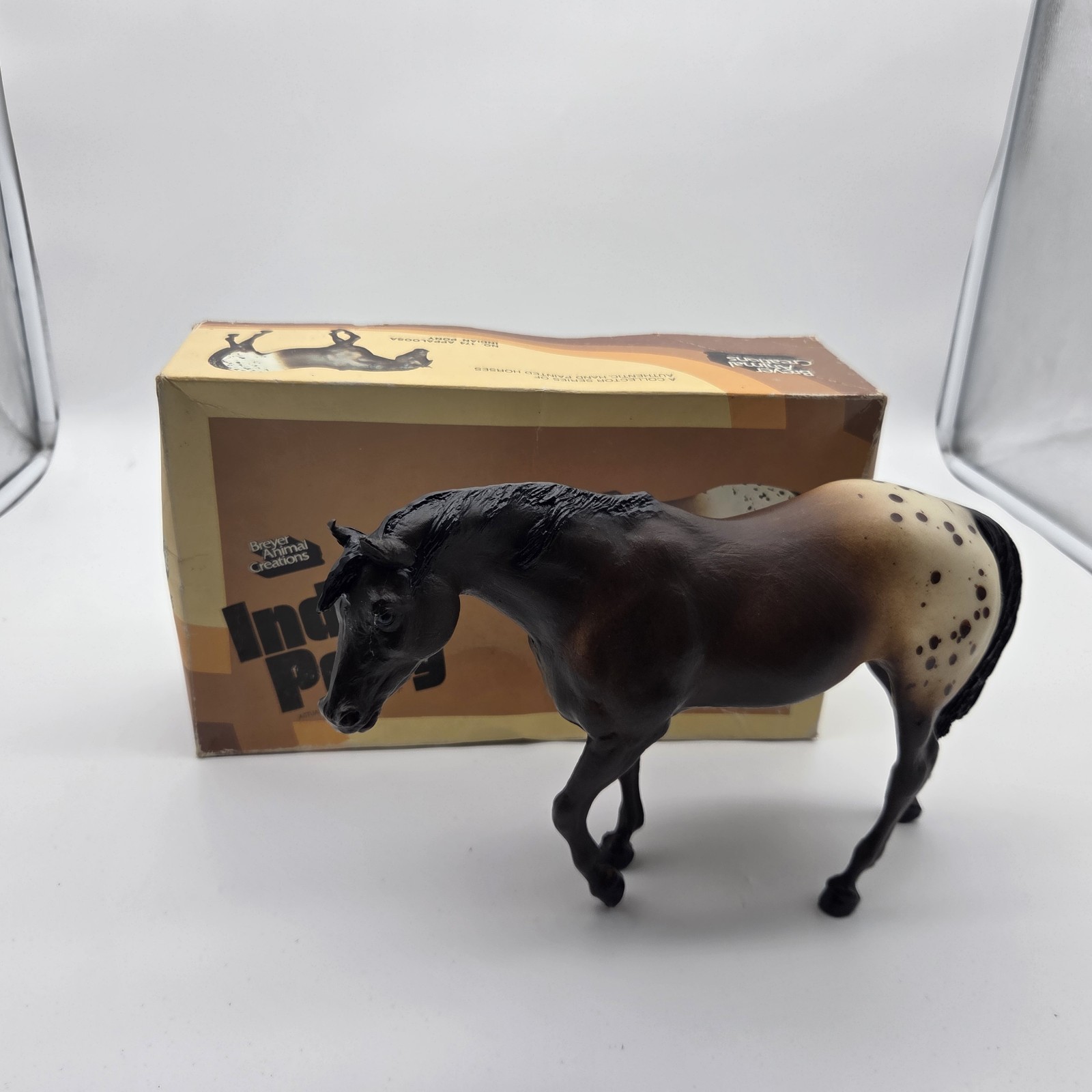 VINTAGE BREYER INDIAN PONY DARK HORSE #174, APPALOOSA With Original Box VINTAGE BREYER INDIAN PONY DARK HORSE #174, APPALOOSA With Original Box