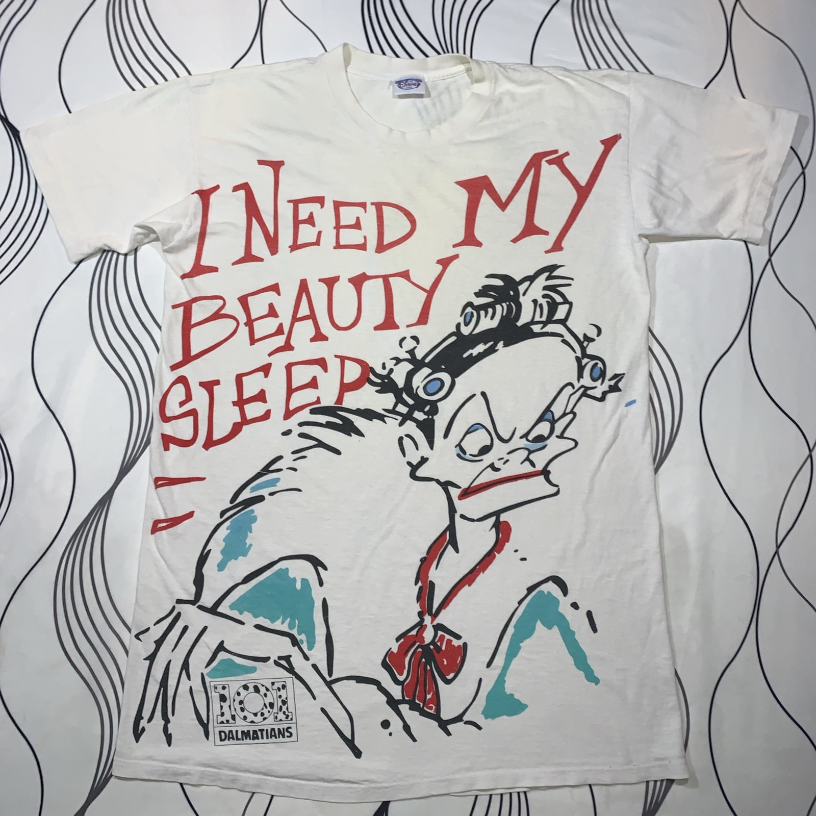 Vintage 101 Dalmatians Cruella Disney Store Shirt “I Need My Beauty Sleep”