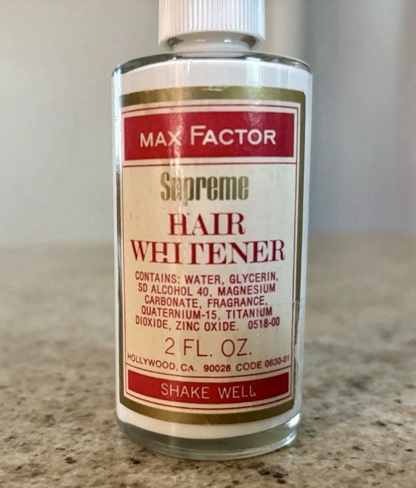 Vintage Max Factor Supreme Hair Whitener 2oz Unopened Bottle Hollywood 1950 RARE
