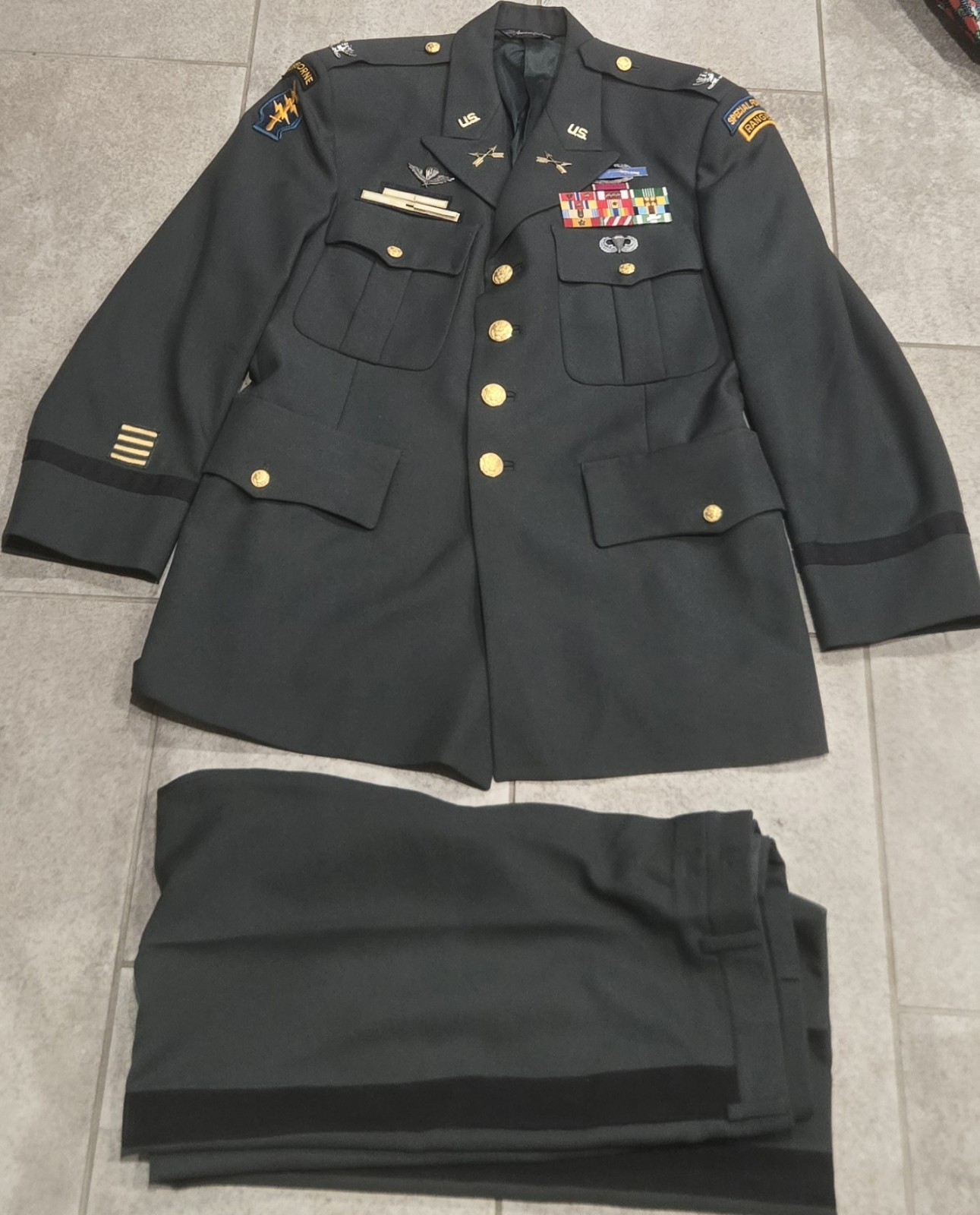 Vintage US Army Class A Green Uniform Colonel Special Forces Ranger Vietnam 42S Vintage US Army Class A Green Uniform Colonel Special Forces Ranger Vietnam 42S