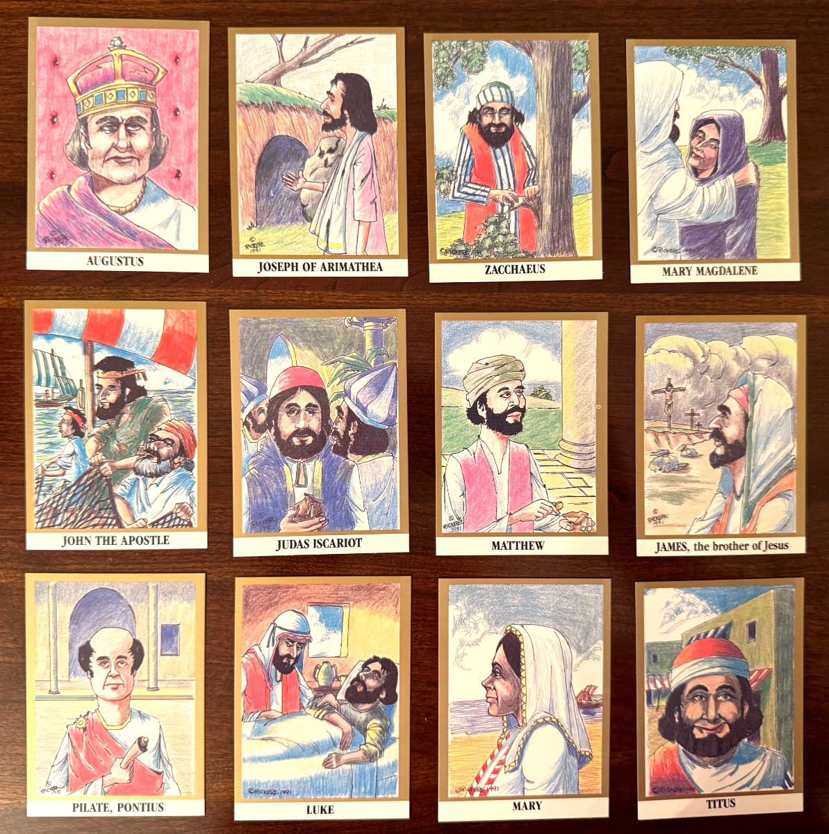 Bible Trading Cards - 164 New Testament Character Cards - RARE - Vintage, 1991 Bible Trading Cards - 164 New Testament Character Cards - RARE - Vintage, 1991