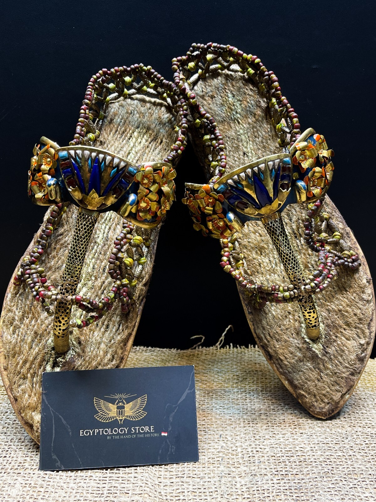 King Tutankhamun Collection, Tutankhamun\'s artifact, King Tutankhamun\'s sandals. King Tutankhamun Collection, Tutankhamun\'s artifact, King Tutankhamun\'s sandals.