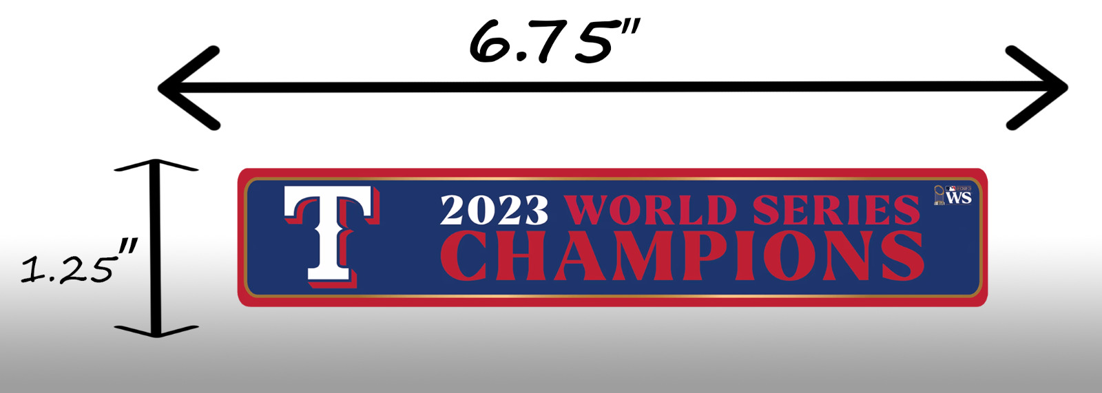 ** 2 - PACK ** Texas Rangers World Series Champions 2023 Vinyl Sticker Banner