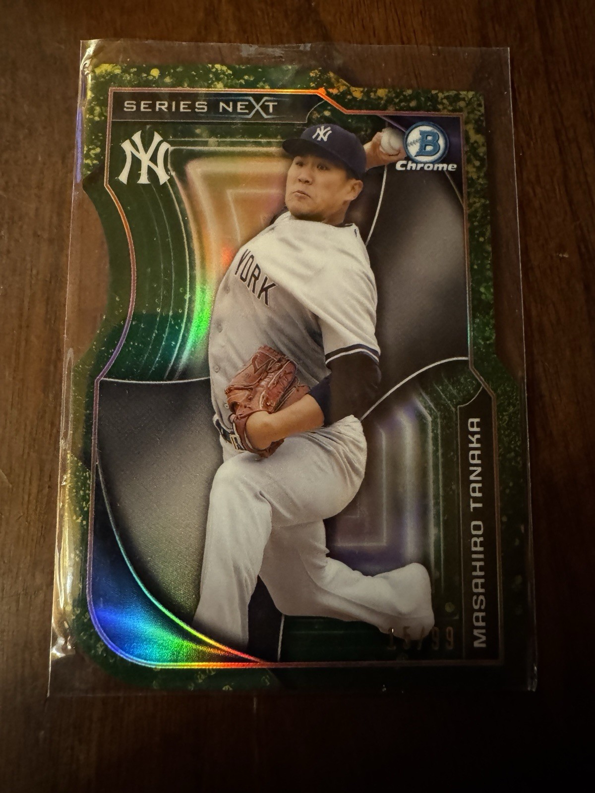 MASAHIRO TANAKA 2015 BOWMAN CHROME #SN-MAT SERIES NEXT GREEN DIE CUT #/99 MASAHIRO TANAKA 2015 BOWMAN CHROME #SN-MAT SERIES NEXT GREEN DIE CUT #/99