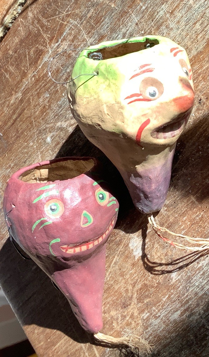 2 Bethany Lowe Mini Gourd Halloween Bucket Ornament Virginia Betourne