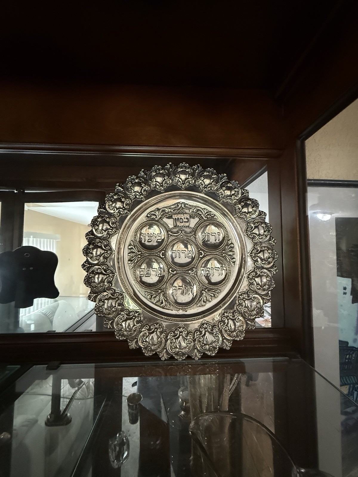 Silver 925 Passover Seder Plate 13.5 Silver 925 Passover Seder Plate 13.5