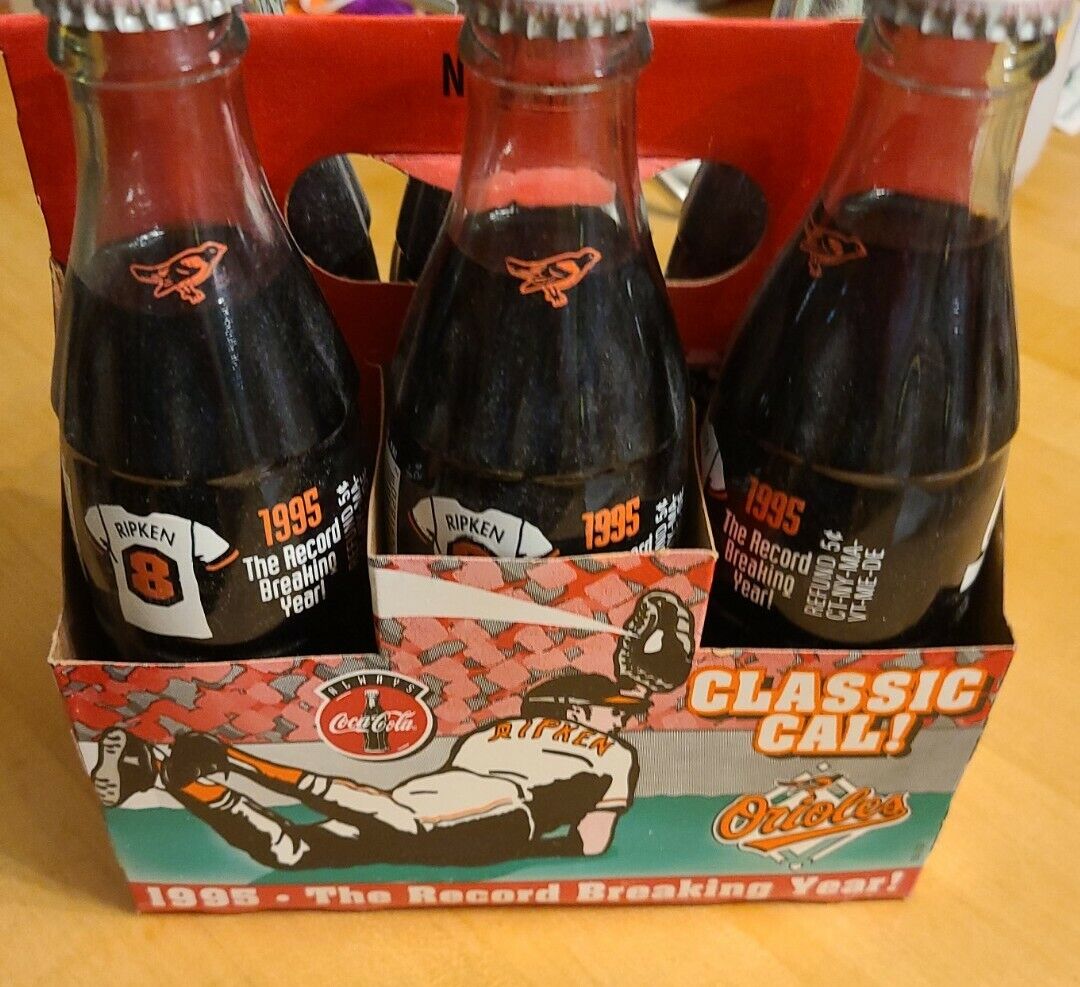 1995 Cal Ripken The Record Breaking Year Coca-Cola Classic CAL - 6 Pack Bottles 