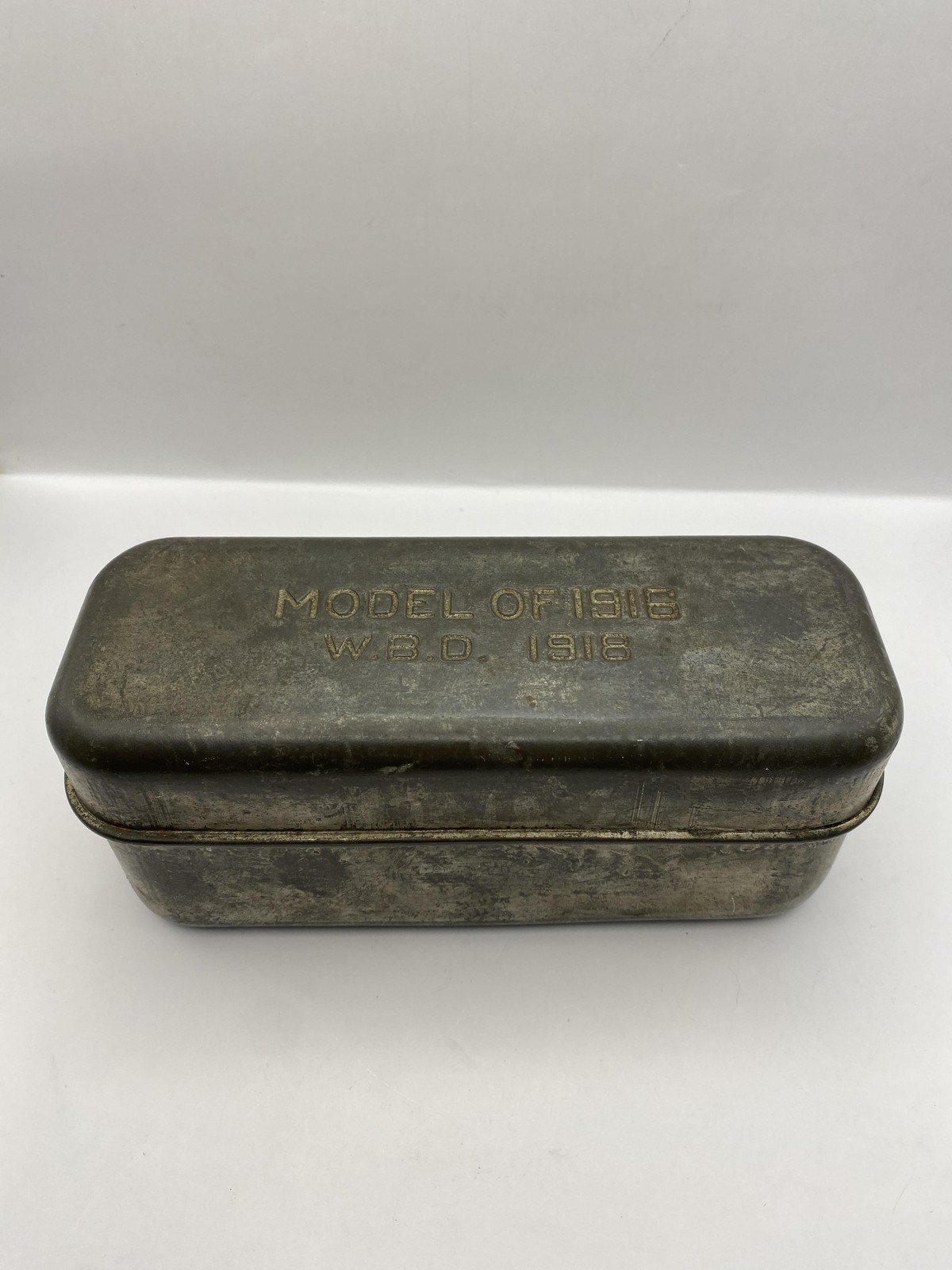 Vintage 1918 Model Of 1918 WBD Original US Military Metal Storage Box Case WWI