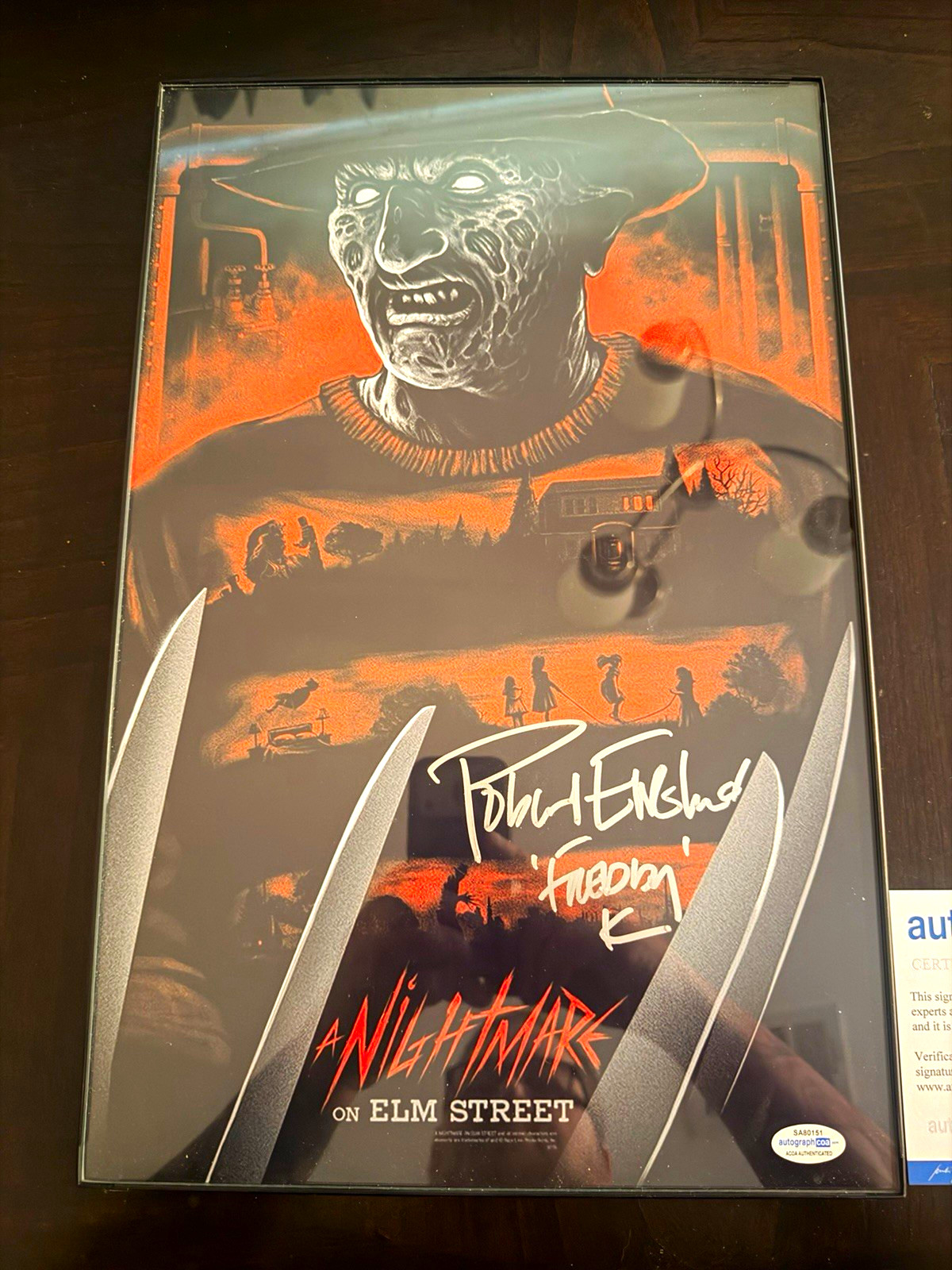 Robert Englund Signed A Nightmare on Elm Street Rare Poster w/Authentication. Robert Englund Signed A Nightmare on Elm Street Rare Poster w/Authentication.