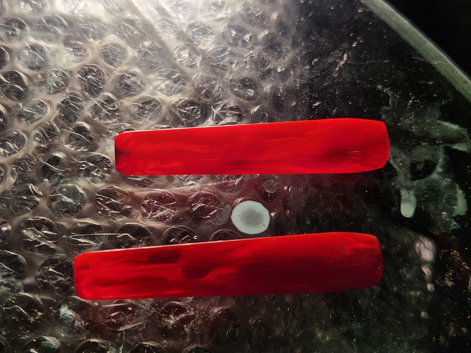 Pair Of Vintage Art Deco Bakelite Cigarette Holders Cherry Red Translucent NOS Pair Of Vintage Art Deco Bakelite Cigarette Holders Cherry Red Translucent NOS