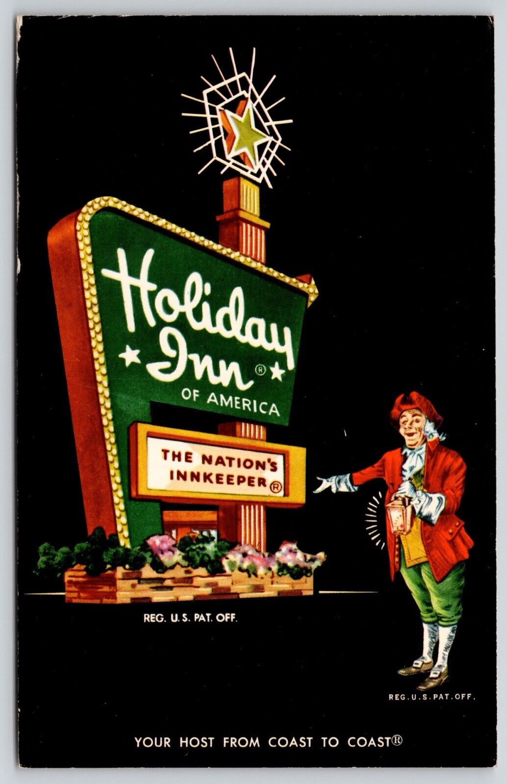 Kenilworth New Jersey Holiday Inn Hotel Entrance Sign Chrome UNP Postcard