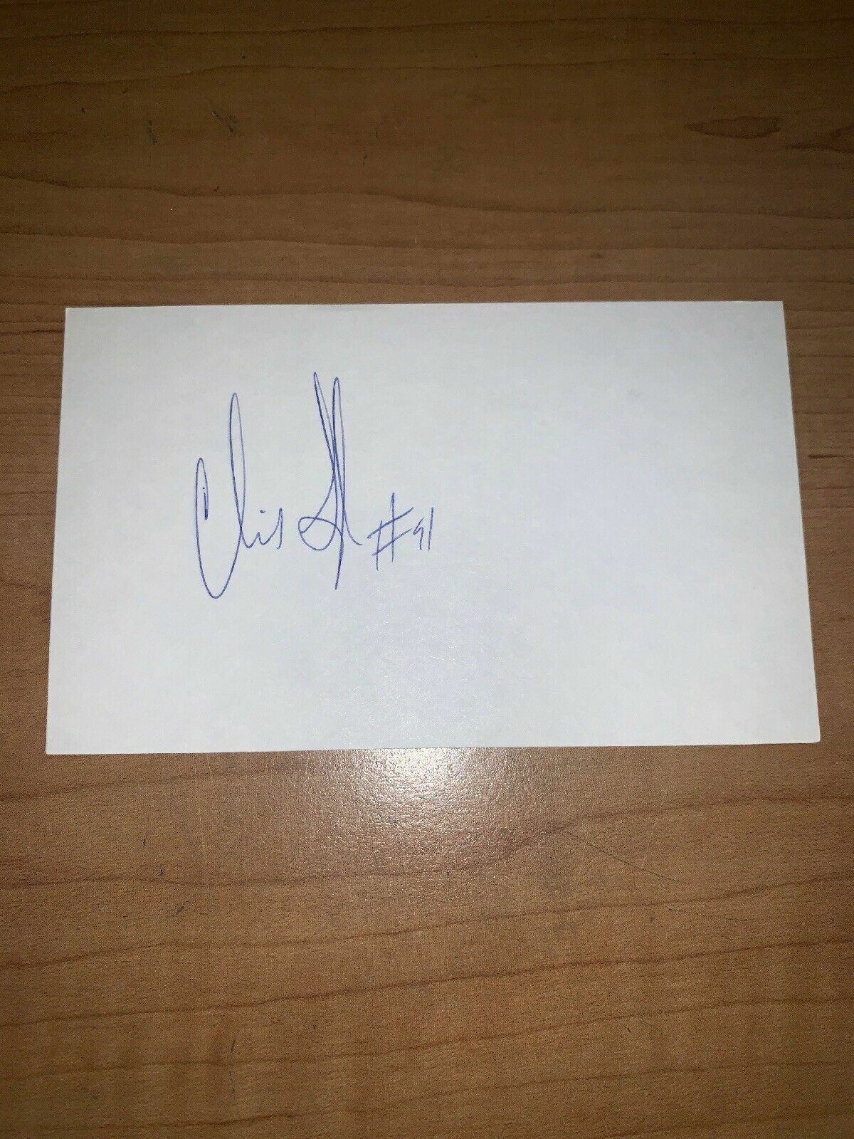CHRIS SNYDER - PSU FOOTBALL - AUTHENTIC AUTOGRAPH SIGNED INDEX -B2694