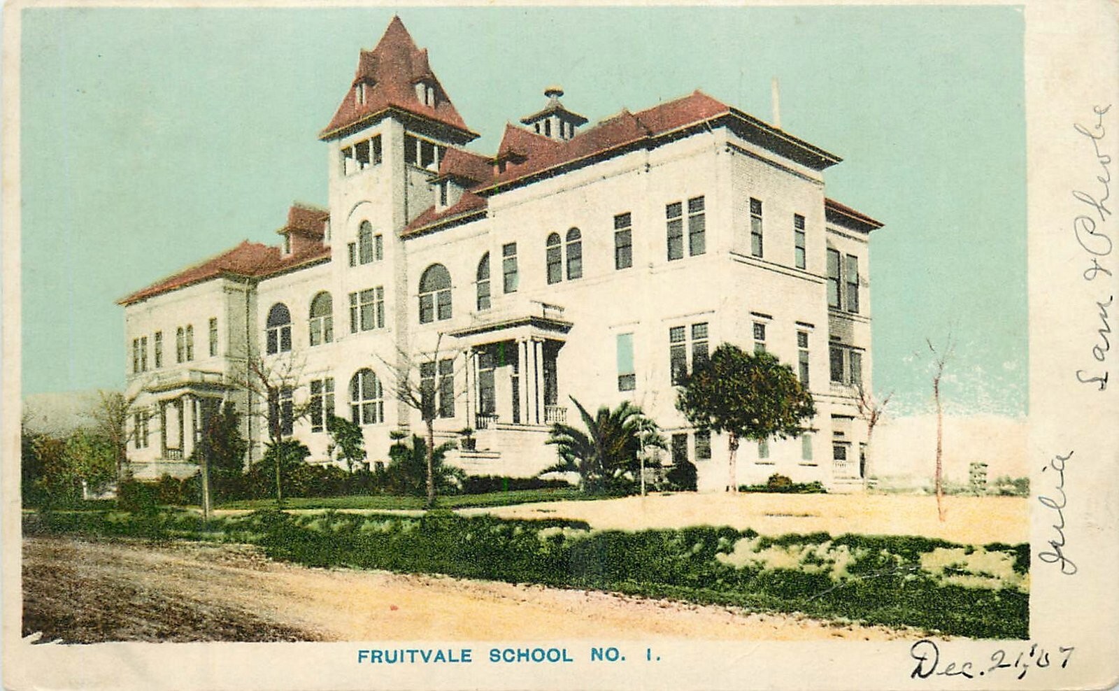 C-1905 Oakland California Fruitvale School # 1 undivided Postcard 24-12212 C-1905 Oakland California Fruitvale School # 1 undivided Postcard 24-12212