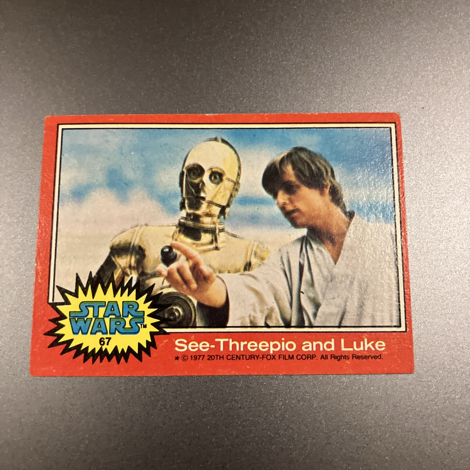 1977 Topps Star Wars See-Threepio and Luke #67 1977 Topps Star Wars See-Threepio and Luke #67