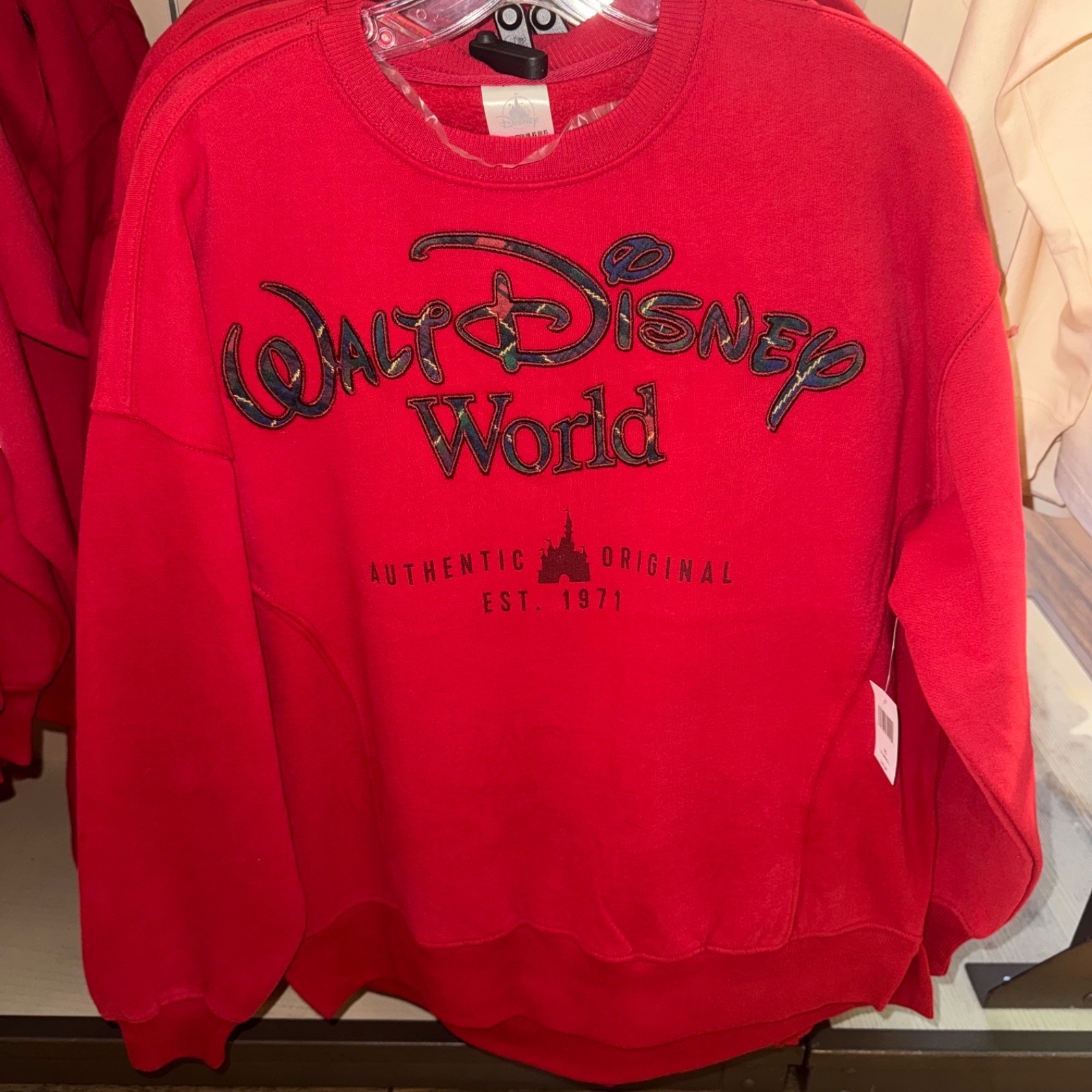 2026 Walt Disney World Parks Christmas Red Plaid Sweatshirt Adult NWT 2026 Walt Disney World Parks Christmas Red Plaid Sweatshirt Adult NWT